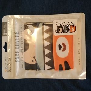 Little Kids Animal Face Masks, pk of 3